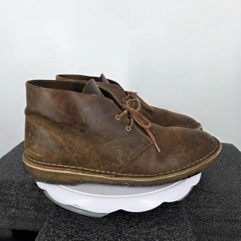Clarks Originals Desert Boot Mens 10.5 Shoes Beeswax Leather Chukka Crepe Sole